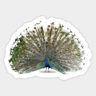 Peacock Digital Painting Sticker